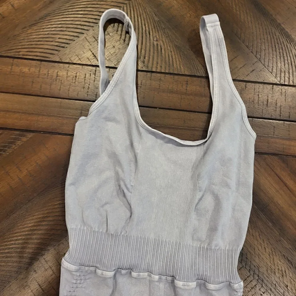 Free People Good Karma Onesie Ice Grey XS/S NWOT